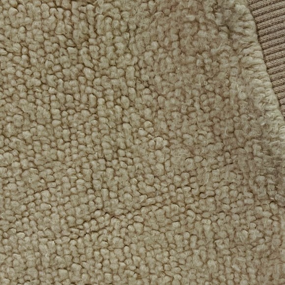 Cupshe Oversized Cropped Teddy Cardigan 100% Cotton Beige V Neck Beach Size M - Picture 5 of 7